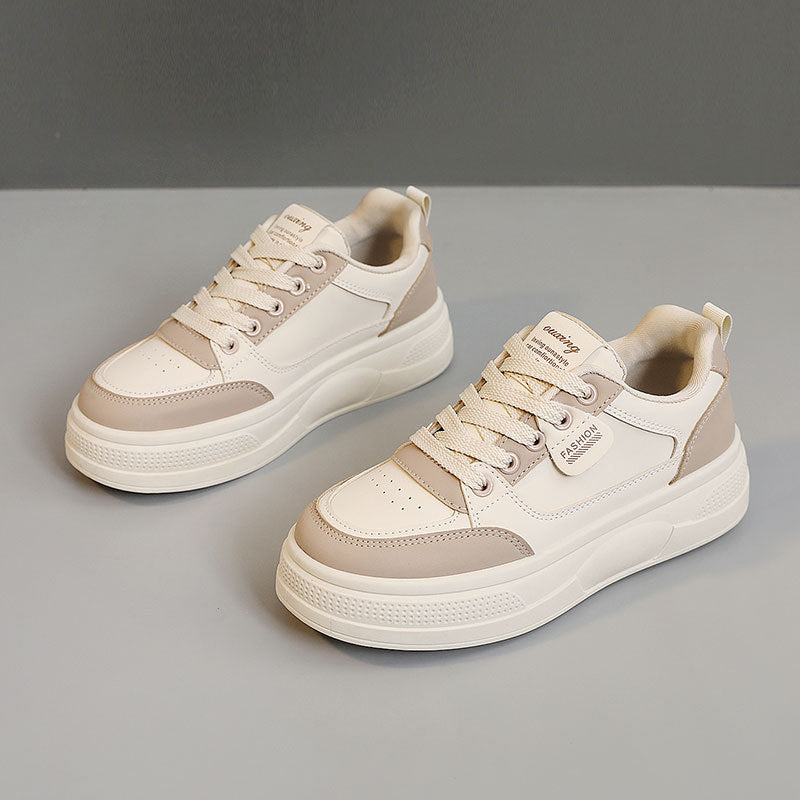 Damen modische Plateau-Sneaker mit zeitgemäßem Design und gepolsterter Sohle R&B