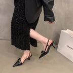 Damen Slingback-Pumps mit modischer Schnalle R&B