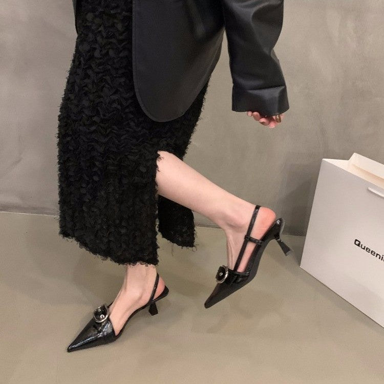 Damen Slingback-Pumps mit modischer Schnalle R&B