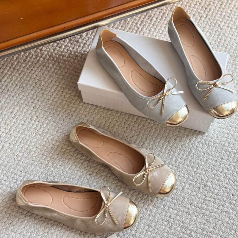 Damen Elegante und bequeme Ballerinas mit Schleifen-Detail
