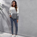 Damen Grobstrickpullover mit modernem Streifendesign und komfortablem Schnitt R&B