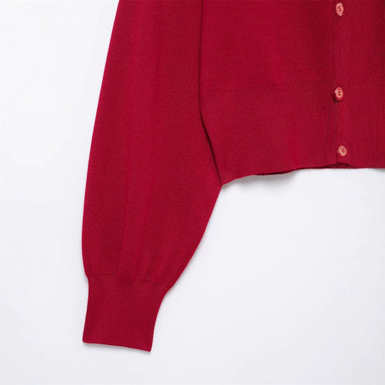Damen Kuschelige Strickjacke mit herzförmigen Knöpfen R&B