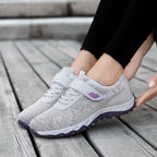 Damen Sportliche Sneakers mit Klettverschluss und atmungsaktivem Mesh-Obermaterial