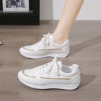 Damen modische und atmungsaktive Sport-Sneaker mit perforiertem Obermaterial und reflektierenden Akzenten R&B