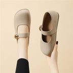 Damen elegante Ballerinas mit modischem Riemchen und zeitloser Schnalle R&B