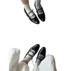 Damen elegante Ballerinas mit Double-Cross Riemchen R&B