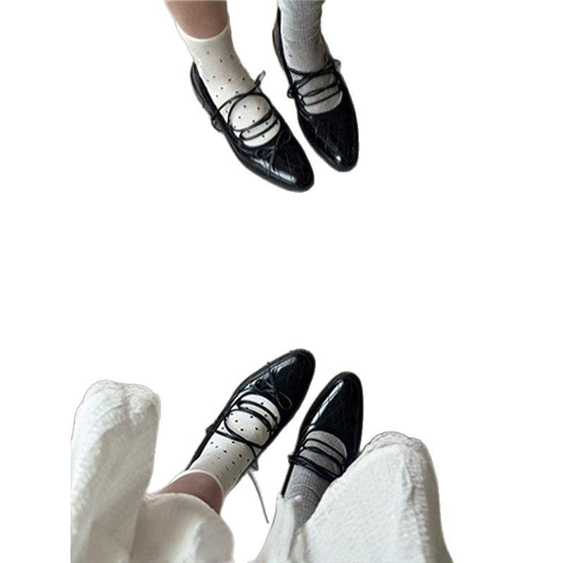 Damen elegante Ballerinas mit Double-Cross Riemchen R&B