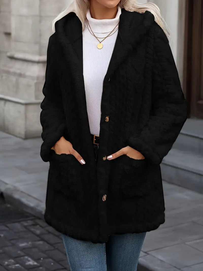 Damen Flauschige Kuscheljacke R&B