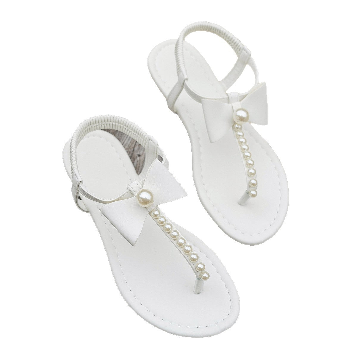 Damen modische Sandaletten mit floralem Spitzen-Design und Perlenakzenten R&B