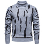 Herren modischer Pullover mit Stehkragen und einzigartigem Muster