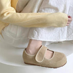 Damen bequeme Slipper mit praktischem Klettverschluss und weicher Sohle R&B