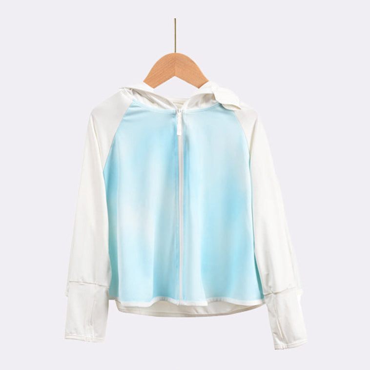 Damen atmungsaktive und wasserabweisende Sportjacke mit Kapuze R&B