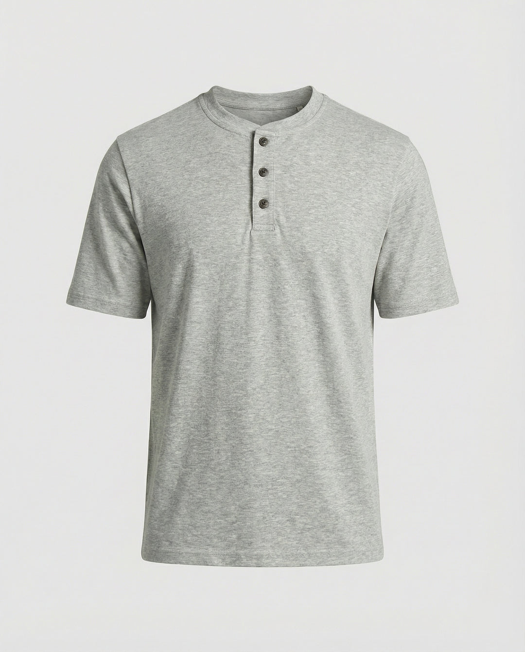 Lässiges Herren Henley T-Shirt aus Roma-Stoff Loose Fit Kurzarm Shirt