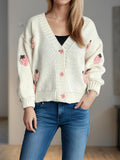 Damen Strickjacke mit verspielten Obstapplikationen R&B