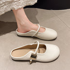 Damen Ballerinas mit modischem Riemchen und gepolsterter Innensohle