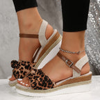 Damen Wedge-Sandalen mit raffiniertem Knoten-Detail und komfortablem Fußbett R&B