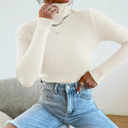 Damen Rollkragenpullover mit modernem Rippdesign R&B