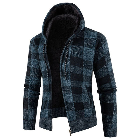 Herren modische Kapuzenjacke mit weichem Innenfutter R&B