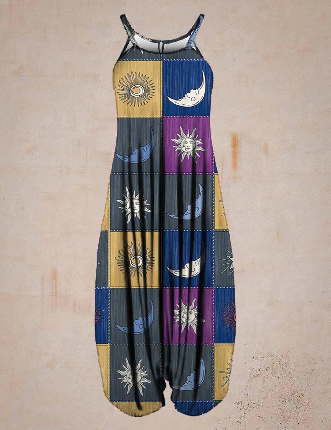 Damen Jumpsuit mit astrologischem Print R&B