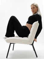 Damen Bequeme Sweatpants mit elastischem Bund und seitlichen Taschen
