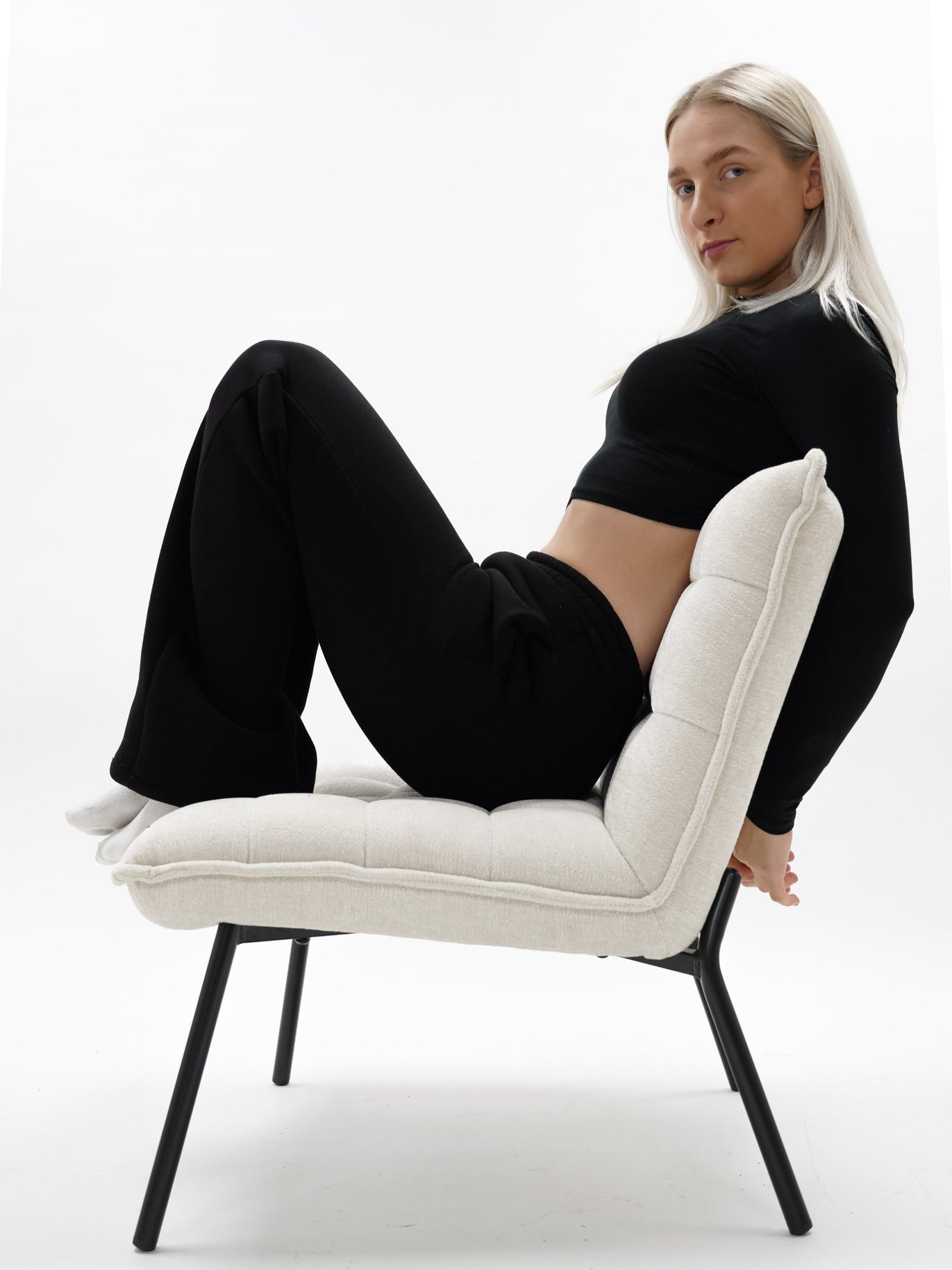 Damen Bequeme Sweatpants mit elastischem Bund und seitlichen Taschen