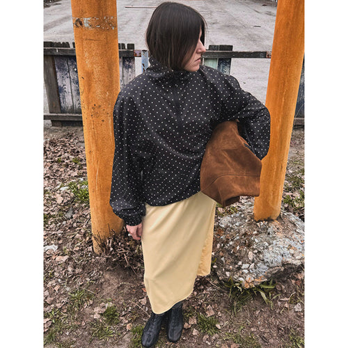 Damen modische Übersize Jacke mit Punkten R&B