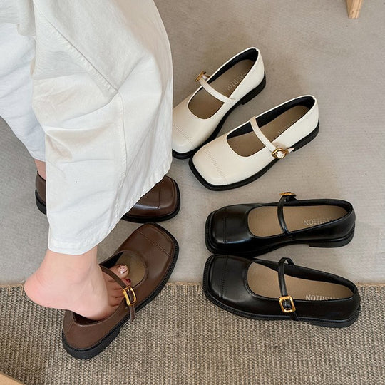 Damen Ballerinas mit elegantem Schnallen-Detail und hochwertiger Verarbeitung R&B