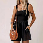 Damen Jumpsuit mit gerafftem Oberteil und praktischen Taschen R&B