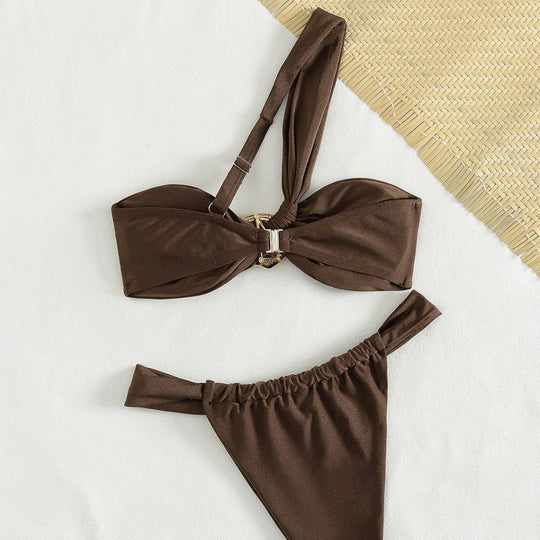 Damen Bandeau-Bikini mit schickem Schmuckdetail R&B