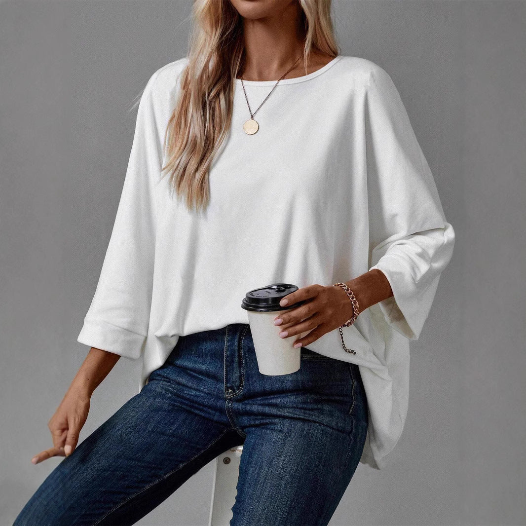 Damen Oversized Oberteil mit lässigem Schnitt und überschnittenen Ärmeln R&B