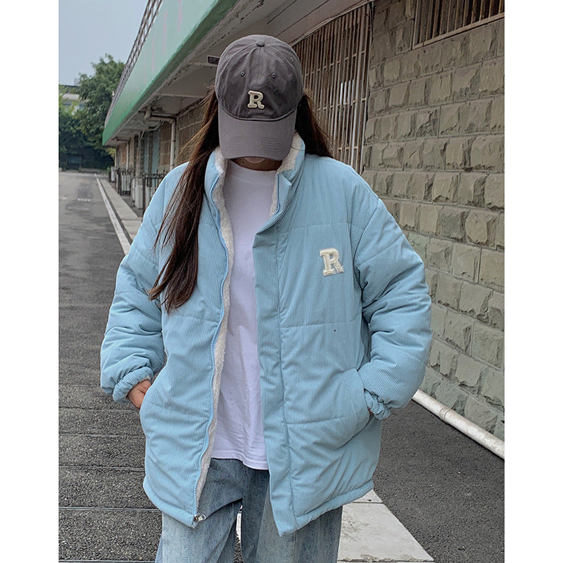 Damen Casual Steppjacke mit hohem Kragen und Seitentaschen R&B