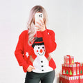 Damen Weihnachts-Pullover mit festlichem Schneemann-Motiv R&B