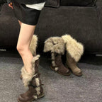 Damen Kuschelige Winterstiefel mit luxuriösem Fellkragen R&B