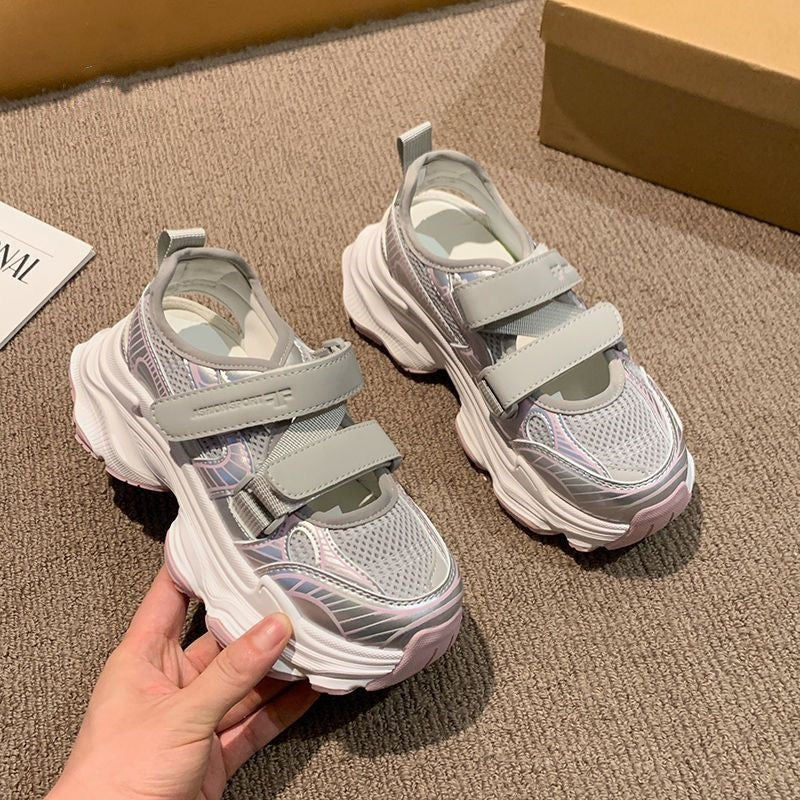 Damen Sportliche Sneaker mit Klettverschluss und innovativem Sohlenprofil R&B