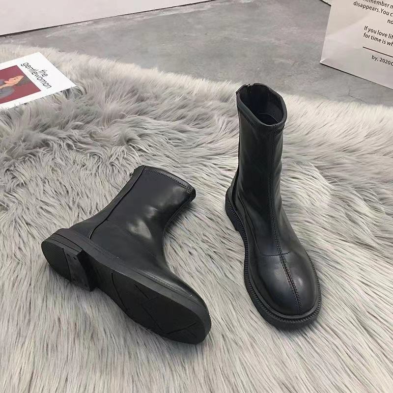 Damen Modische Chelsea-Stiefel mit flexiblem Reißverschluss und strapazierfähiger Sohle R&B
