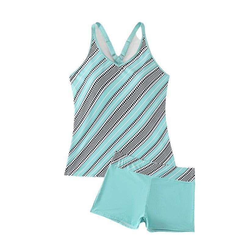 Damen Sportliches Tankini-Set mit stylishen Trägern und modischem Schnitt R&B