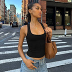 Damen Sportliches Tanktop mit breiten Trägern R&B