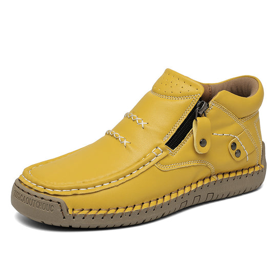 Herren Bequeme und modische Stiefeletten mit Reißverschluss R&B