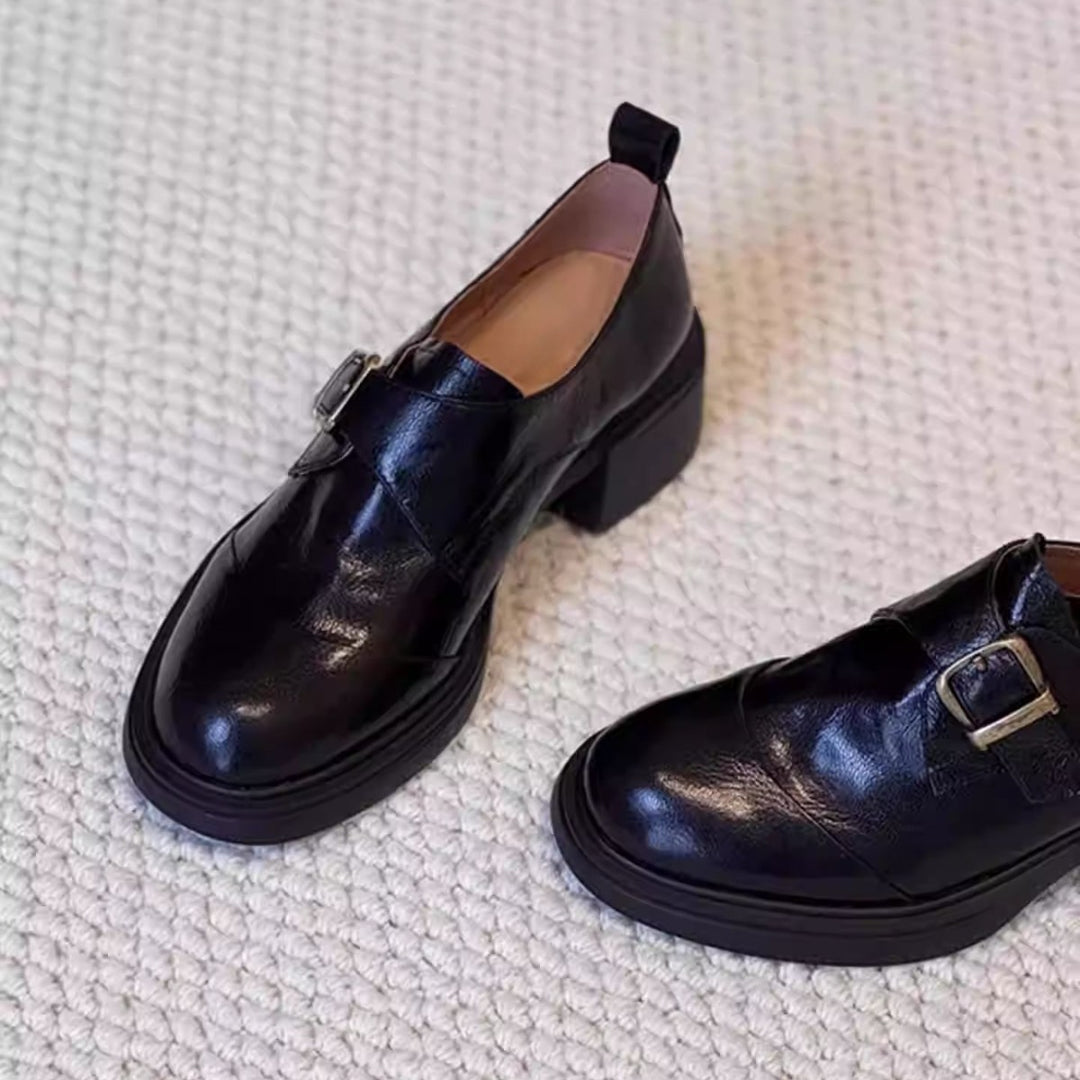 Damen elegante Mokassins mit modischem Schnallenakzent R&B