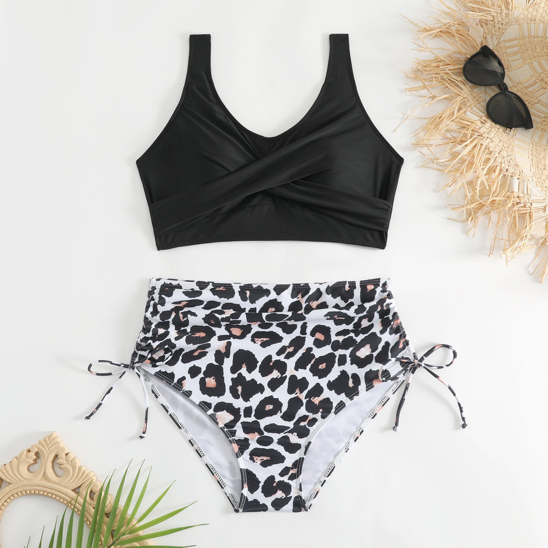 Damen Hochtailliertes Bikini-Set mit verstellbaren Trägern R&B