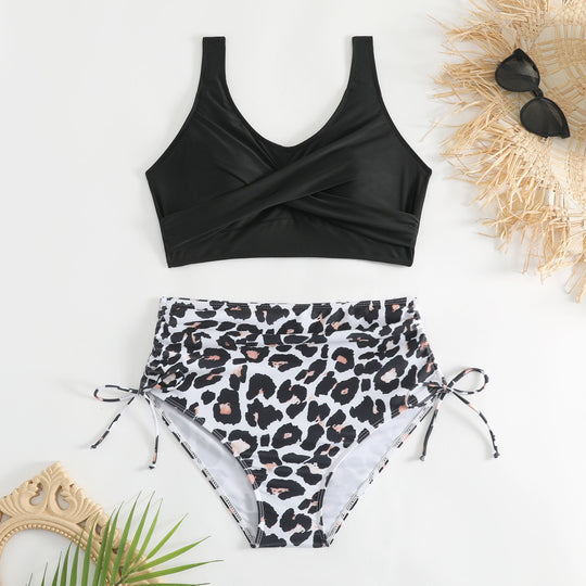 Damen Hochtailliertes Bikini-Set mit verstellbaren Trägern R&B