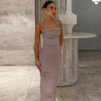Damen trägerloses Maxikleid mit elegantem Drapé R&B