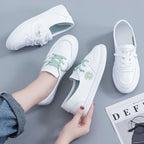 Damen Sneaker mit floralem Stickdesign und atmungsaktivem Obermaterial