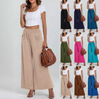 Damen Weite, luftige Palazzo-Hose mit elastischem Bund und praktischen Taschen R&B