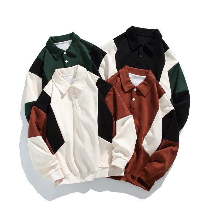 Damen modischer Polo-Pullover mit angesagten Farbkontrasten R&B