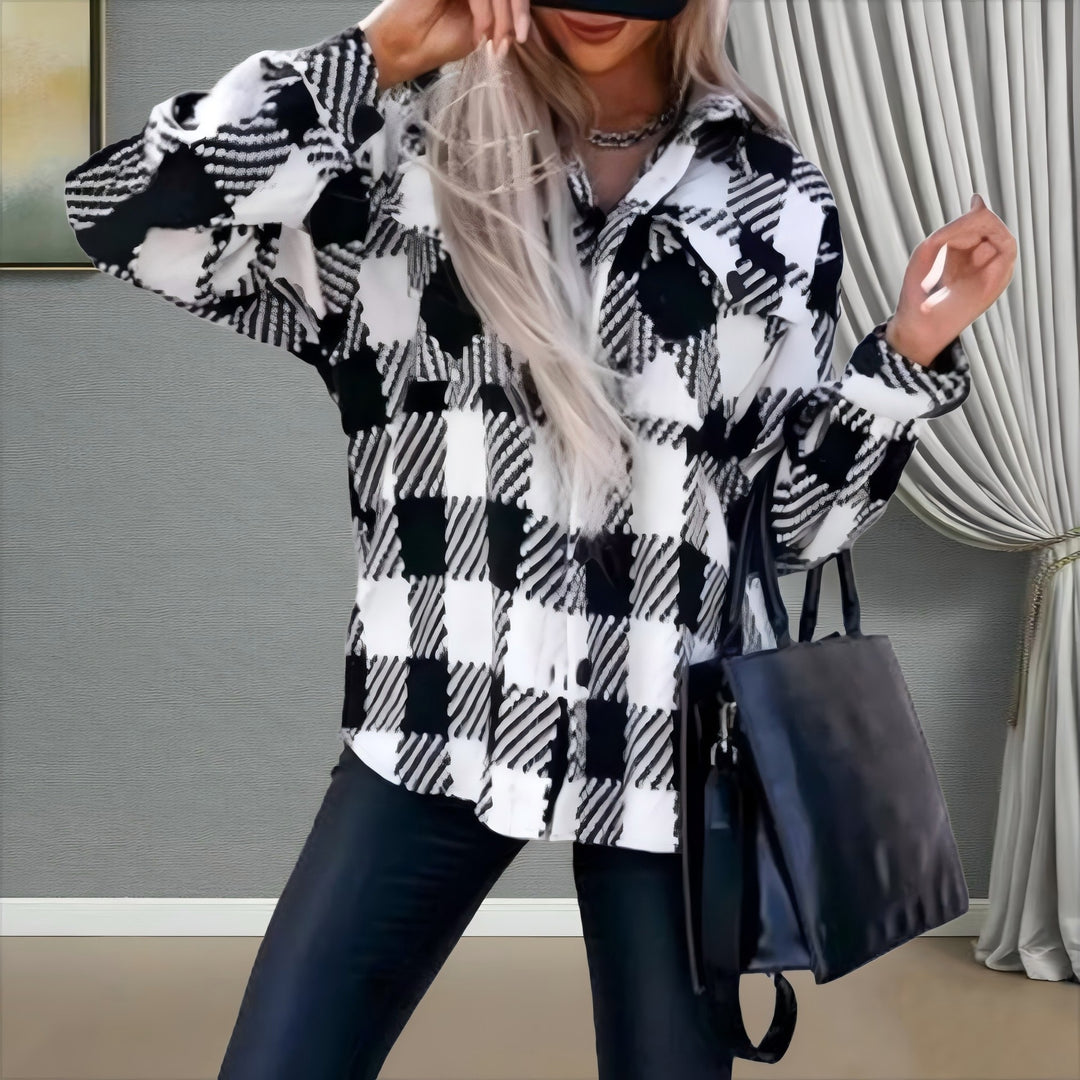 Damen Oversized Karobluse R&B