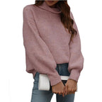 Damen Großer, gemütlicher Pullover mit weichem Rollkragen