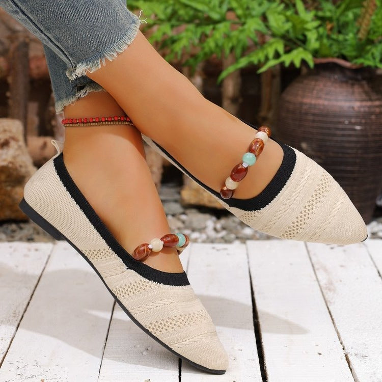 Damen elegante Ballerinas mit modischer Applikation R&B
