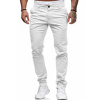 Herren Slim-Fit Chinohosen mit elastischem Bund und praktischen Taschen