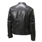 Herren Lederjacke mit Stehkragen